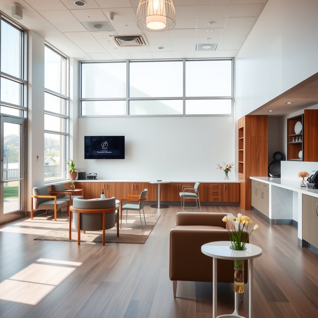 Modern dental practice interior in Murray, UT with natural light
