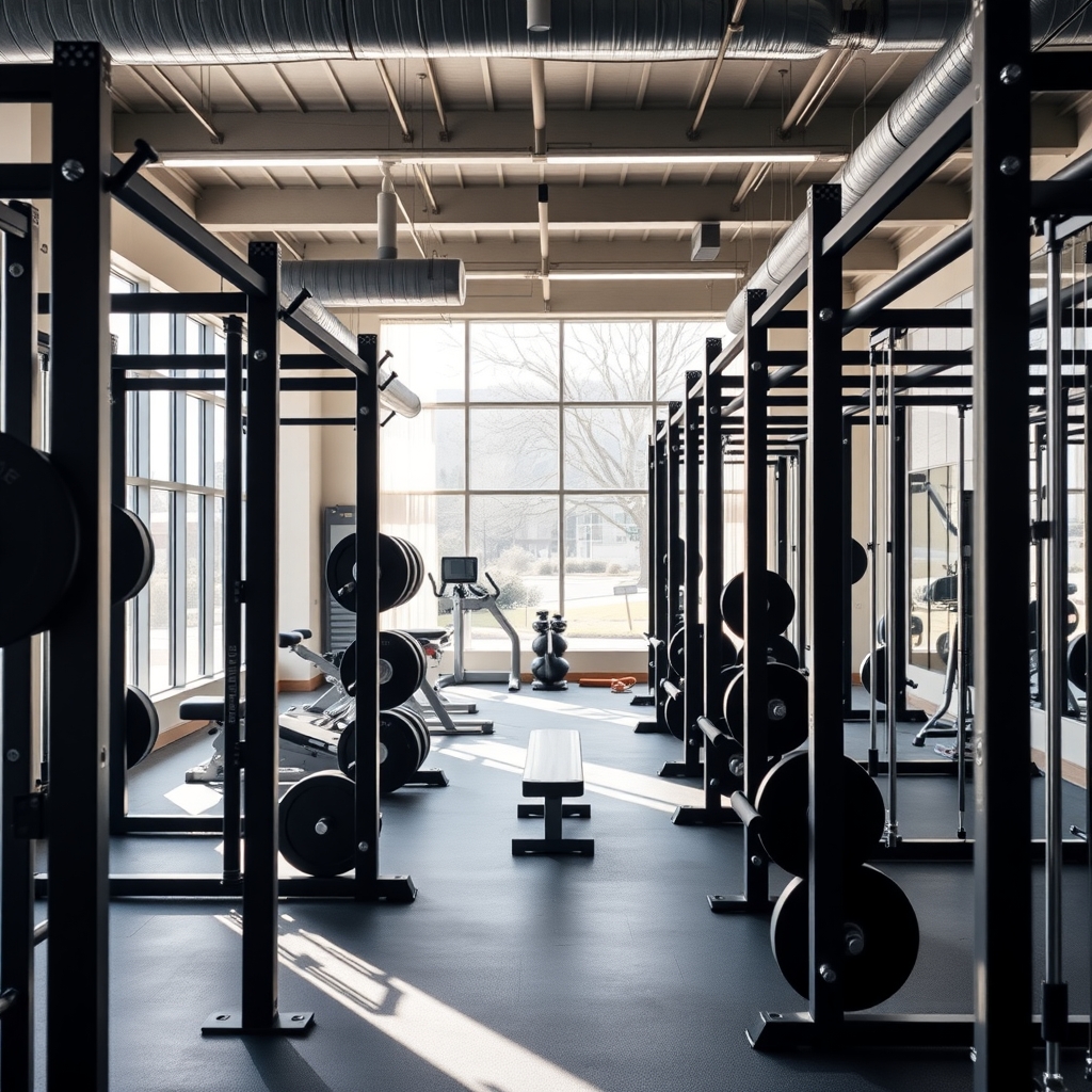 Modern gym interior in Sandy, UT equipped with functional training gear and natural light.
