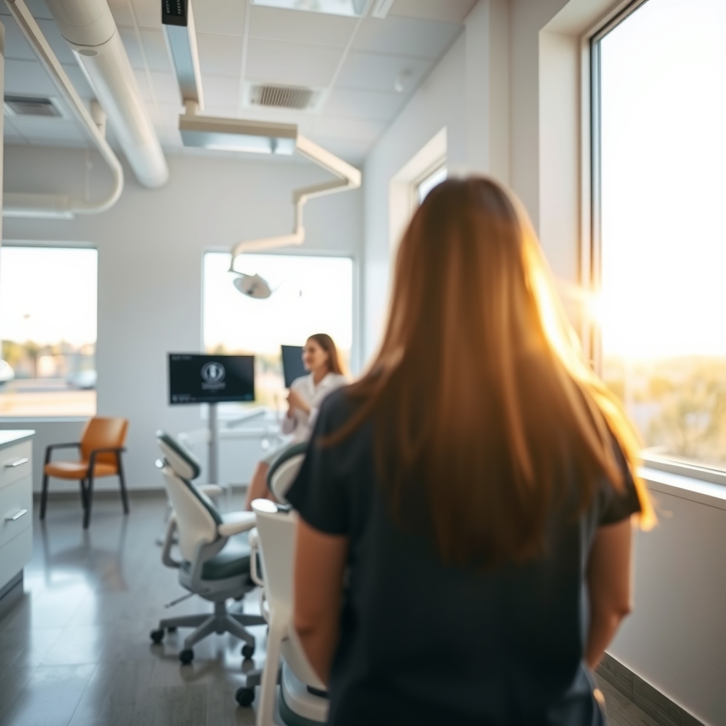 A modern dental practice office in Chandler, AZ with natural desert light.