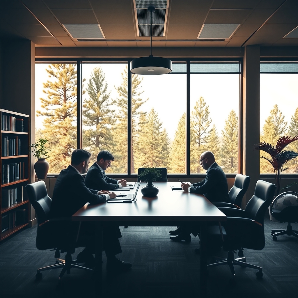 Law firm office interior with natural light in Flagstaff, AZ.