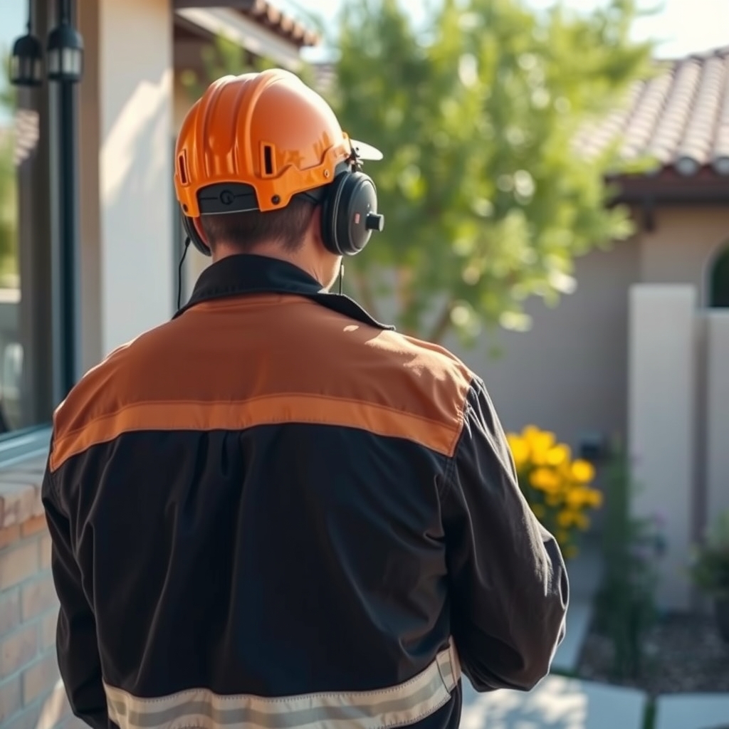 A plumber working on a residential system in Tucson, AZ