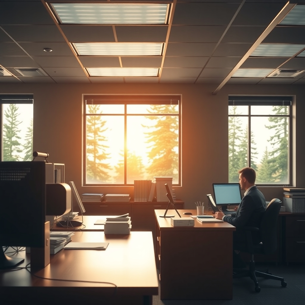 Law firm office interior with natural light in Flagstaff, AZ