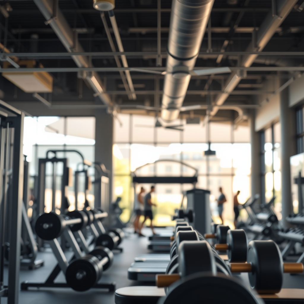 Modern gym interior in Glendale, AZ with workout equipment and natural lighting