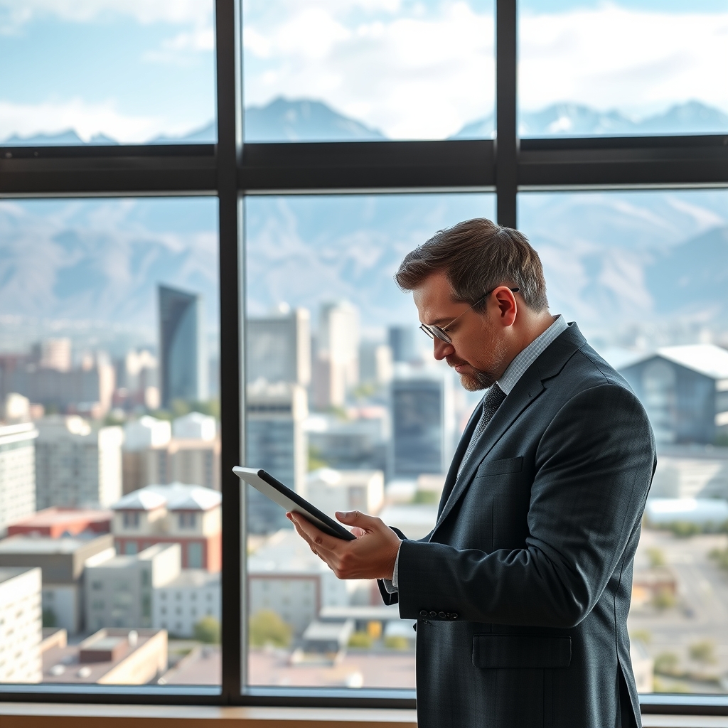 Franchise owner reviewing digital strategy in Salt Lake City, UT