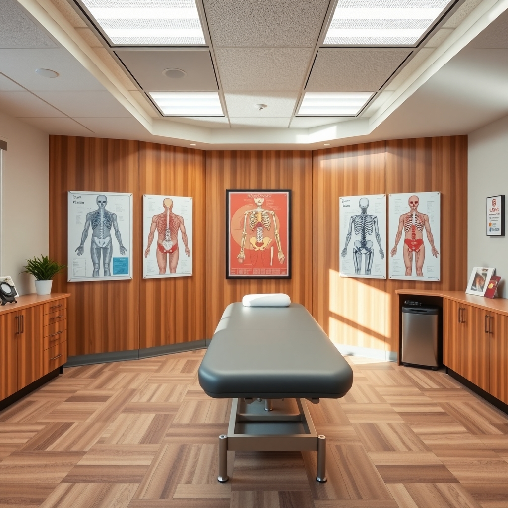 Modern chiropractic treatment room in West Valley City, UT ready for patient care