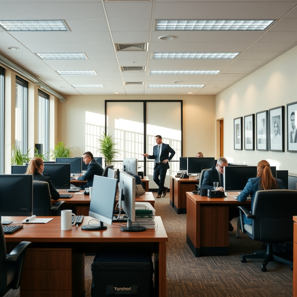 Law firm office interior in West Valley City, UT with professionals at work