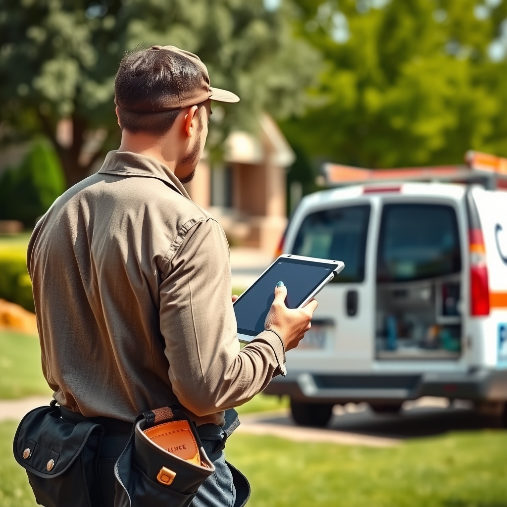 A professional plumber working on a service call in McKinney, TX.