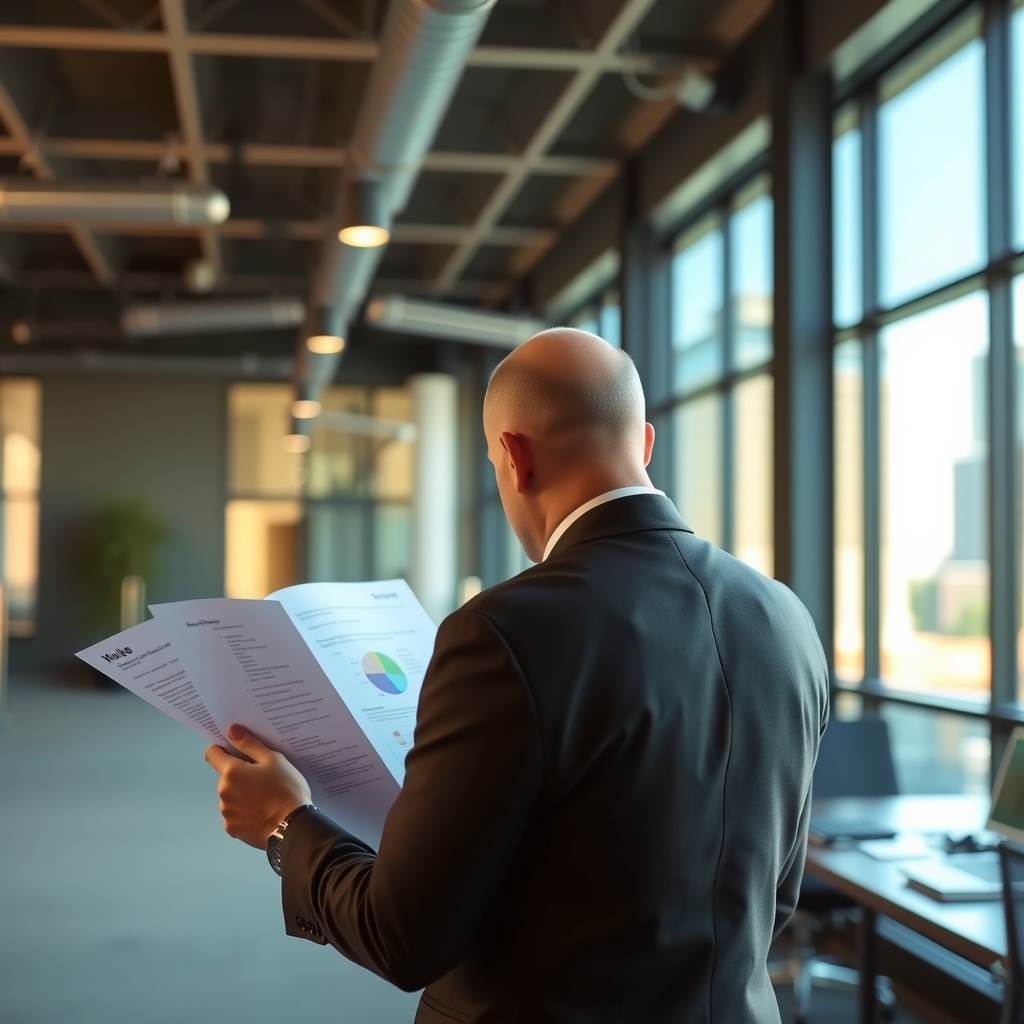 Franchise owner reviewing local operations in an Atlanta, GA office setting.