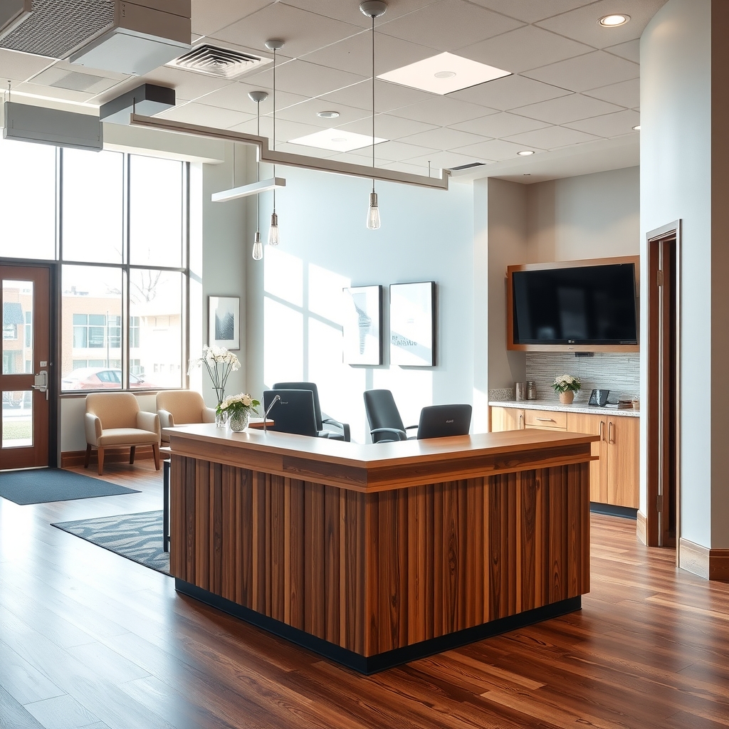 Orthodontist office interior with natural light in Denver, CO