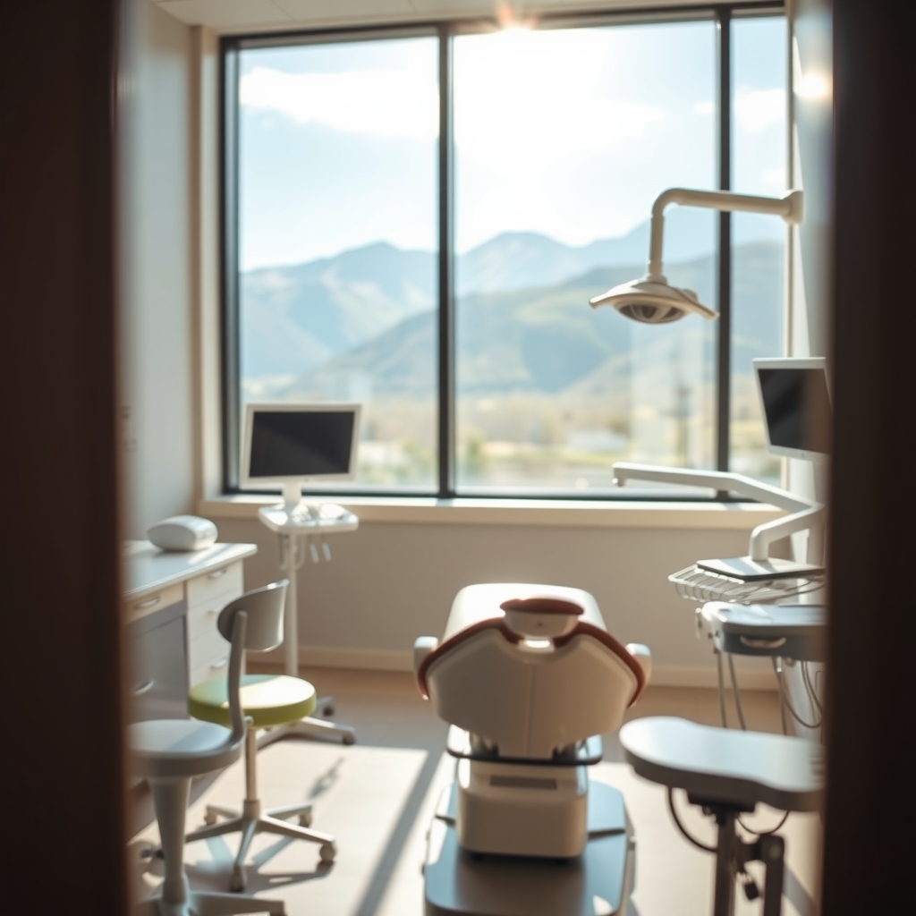 Modern dental practice office interior in Provo, UT with soft natural lighting