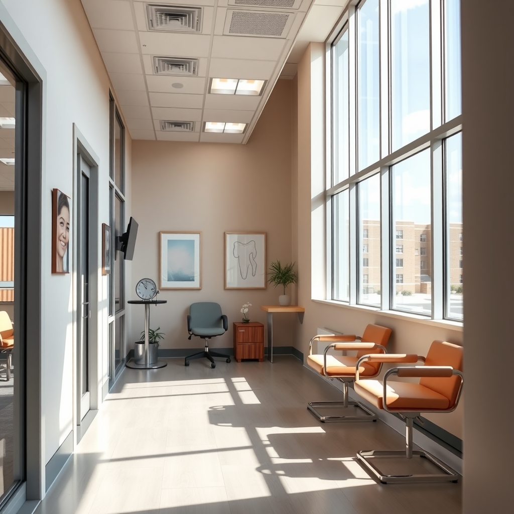 Modern orthodontist clinic interior with natural light in Albuquerque, NM